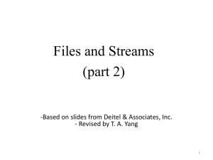 Files and Streams: part 2