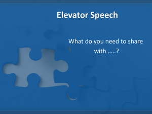 Elevator Speeches - Learning Achievement Coalition