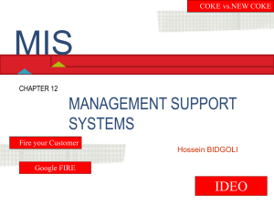 Chapter 12 Management Support Systems