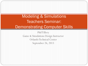 Demo Computer Skills - National Center for Simulation