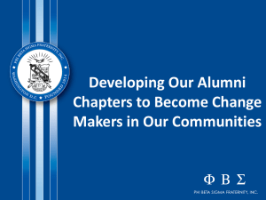 Alumni Chapters - Change Makers Presentation