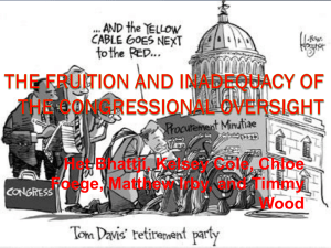 The Fruition and Inadequacy of the Congressional