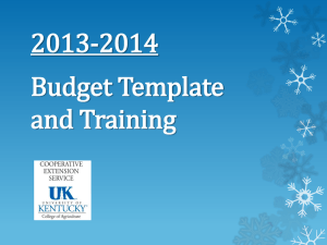 2013-2014 Budget Template