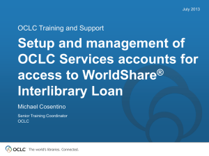 WorldShare ILL Account Management