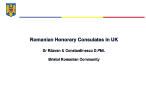 Romanian Honorary Consulates in UK Dr R*zvan U