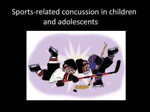 Concussion PPT presentation - Seafair Minor Hockey Association