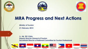 MRA Progress and Next
