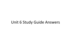 Unit 6 Study Guide Answers