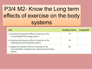 Long term effects of exercise on Musculoskeletal system