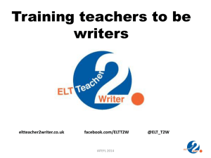 Learn to write ELT materials * And get published!