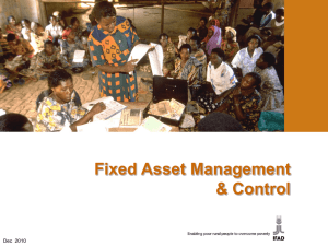 Fixed Assets Management and Control