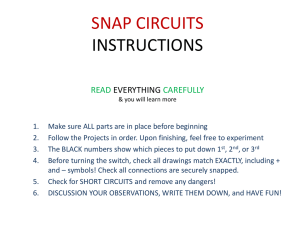 SNAP CIRCUITS Instruction Handout