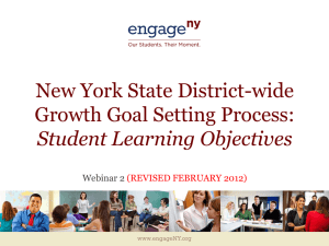 New York State District-wide Growth Goal Setting Process: Student