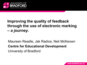 Improving the quality of feedback through the use of electronic