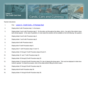 Credit Cards and Law - Federal Reserve Bank of St. Louis
