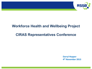 Workforce Health and Wellbeing Project
