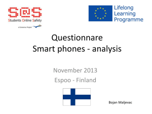 Questionnare Smart phones - analysis