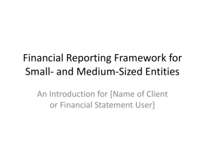 Financial Reporting Framework for Small- and Medium