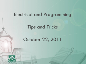 Electrical and Programming Tips and Tricks