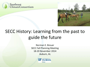 SECC history - Southeast Climate Consortium