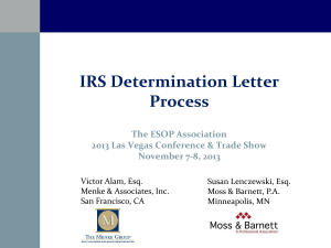IRS Determination Letter Process