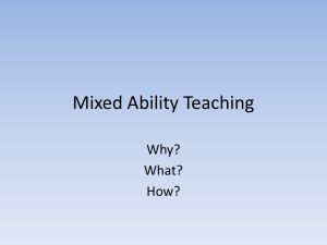 Promoting a growth mindset through mixed ability teaching.