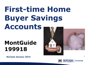 First-Time Homebuyers Savings Accounts