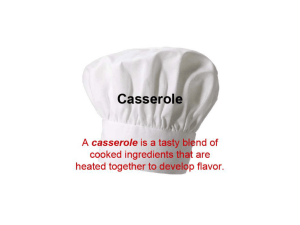 base of a casserole provides its