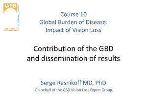 Dr Serge Resnikoff_ Contribution of the GBD and Dissemination of