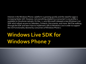 Windows Live SDK for Windows Phone 7