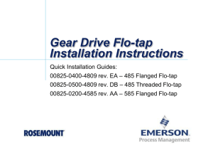 Gear Drive Flo-Tap Annubar Installation Instructions