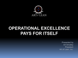 Operational Excellence Pays For itself