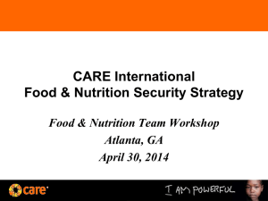 CARE International Food & Nutrition Security Strategy