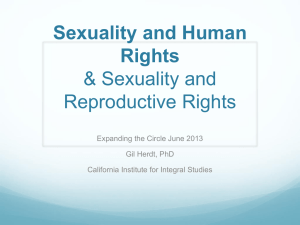 Sexuality and Human Rights & Sexuality and Reproductive Rights