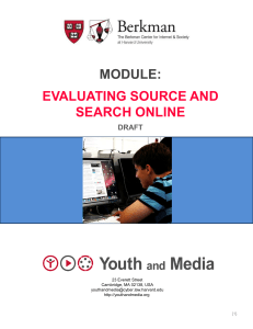 Evaluating Source and Search Online