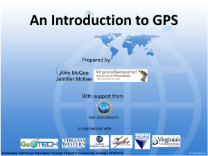 An Introduction to GPS - Virginia Geospatial Extension Program