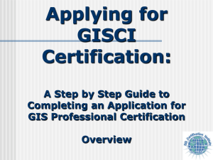 A Step by Step Guide to Completing an Application for GIS