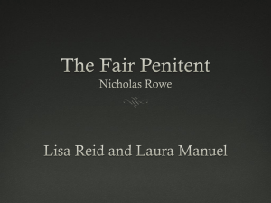 The Fair Penitent _x000e_Nicholas Rowe