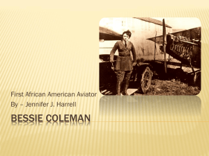 Bessie Coleman - Bad Example
