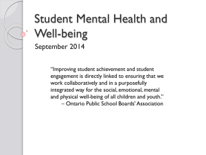 Student Mental Health and Well
