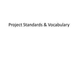 Project Standards & Vocabulary