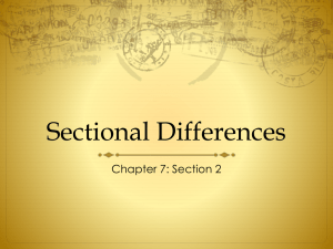 Sectional Differences - cartervilleushistory