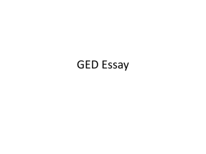 GED Essay