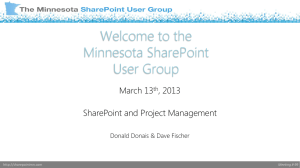 March 2013 MNSPUG - Minnesota SharePoint User Group