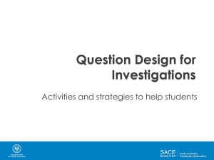 Question design for investigations [PPT]