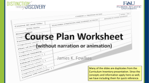 Course Plan Worksheet (without narration or animation)