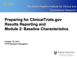 Preparing for ClinicalTrials.gov Results Reporting and
