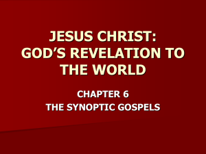 JESUS CHRIST: GOD*S REVELATION TO THE WORLD