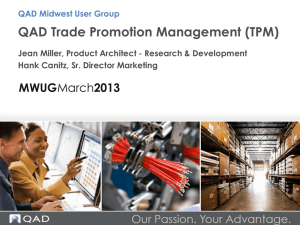 QAD Trade Promotion Management (TPM)