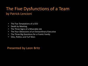 Five dysfunctions slides